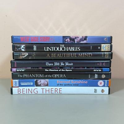 LOT 154D: DVD Collection: Eternal Sunshine of the Spotless Mind, Being There, Untouchables & More