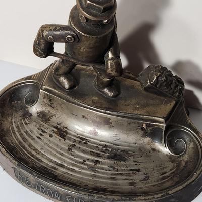 The Iron Fireman Cast Metal Trinket tray Ashtray by A. C. Rehberger Chicago