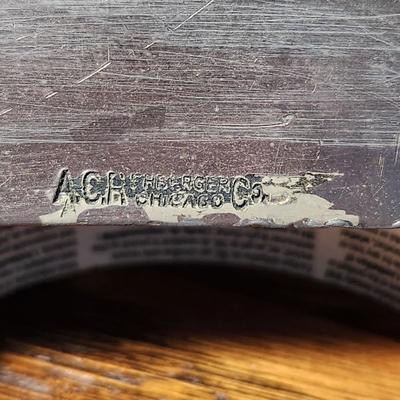 The Iron Fireman Cast Metal Trinket tray Ashtray by A. C. Rehberger Chicago