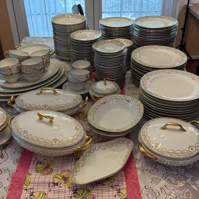 LOT 157D: HUGE Set of Elite Works Limoges France China - over