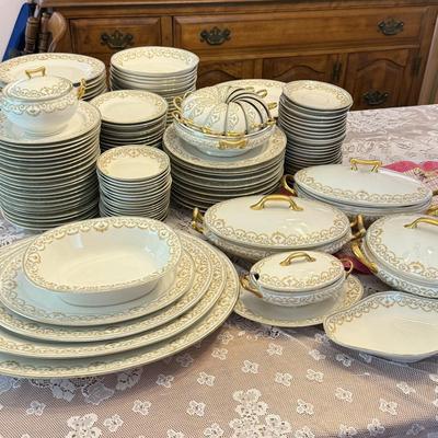LOT 157D: HUGE Set of Elite Works Limoges France China - over