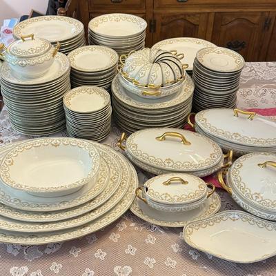LOT 157D: HUGE Set of Elite Works Limoges France China - over