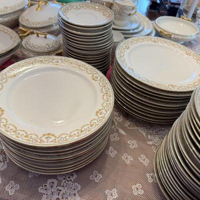LOT 157D: HUGE Set of Elite Works Limoges France China - over