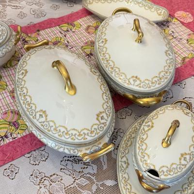 LOT 157D: HUGE Set of Elite Works Limoges France China - over
