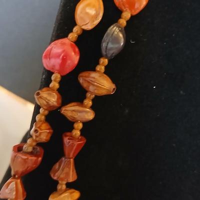 Boho Hippie Jewelry Lot – Wood, Seed, Shell & Glass Beads