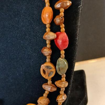Boho Hippie Jewelry Lot – Wood, Seed, Shell & Glass Beads