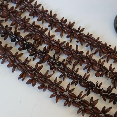 Boho Hippie Jewelry Lot – Wood, Seed, Shell & Glass Beads