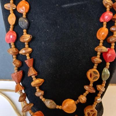 Boho Hippie Jewelry Lot – Wood, Seed, Shell & Glass Beads