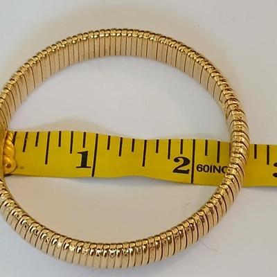 Vintage Gold-Tone Jewelry Lot – Heart Locket, “Grandma” Charm Necklace, and Textured Cuff Bracelet