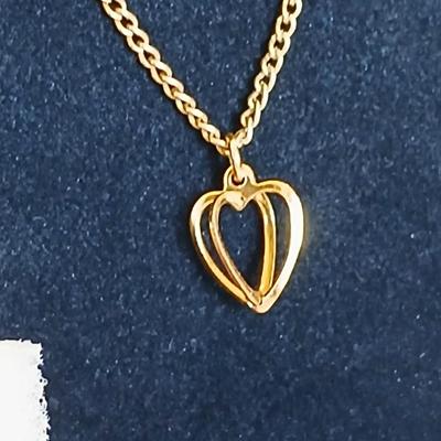 Lot of Vintage Gold-Tone Heart Jewelry – Necklaces, Earrings, Lockets & Bracelet
