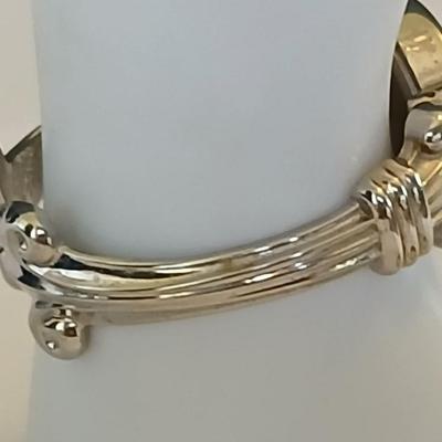 Studio Time Gold-Tone Quartz Watch & Etched spoon Panel Bracelet with Heart Cross Charm