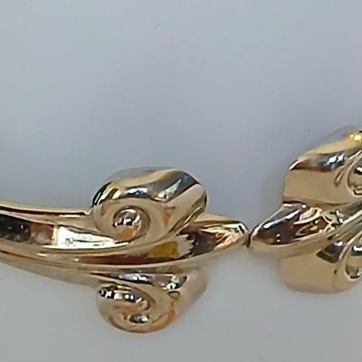 Studio Time Gold-Tone Quartz Watch & Etched spoon Panel Bracelet with Heart Cross Charm
