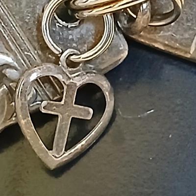 Studio Time Gold-Tone Quartz Watch & Etched spoon Panel Bracelet with Heart Cross Charm
