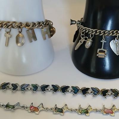 4 Whimsical Charm & Inlay Bracelets – Butterflies, Dogs, Eaton High School -Home & Garden tools