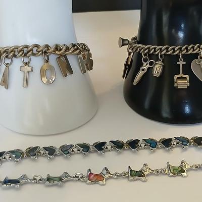 4 Whimsical Charm & Inlay Bracelets – Butterflies, Dogs, Eaton High School -Home & Garden tools