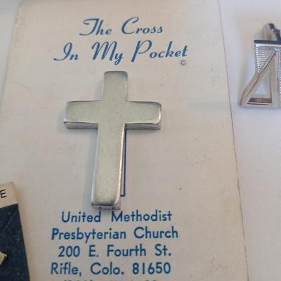 Mixed Vintage Silver-Tone Jewelry & Accessory Lot – Watches, Rings, Cross, Cufflinks & More