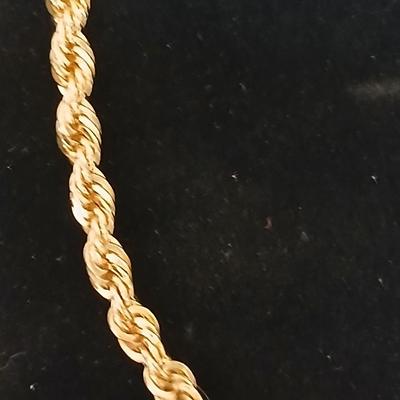 Vintage Gold-Tone Jewelry Lot – Rope Chain, Key Pendant, Band Ring & Geometric Clip-On Earrings