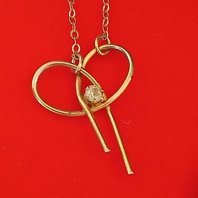 Vintage Gold-Tone Jewelry Lot – Rope Chain, Key Pendant, Band Ring & Geometric Clip-On Earrings
