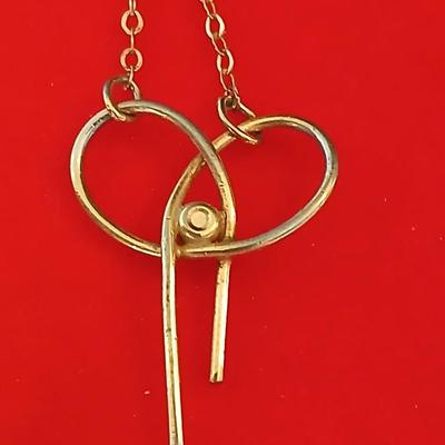 Vintage Gold-Tone Jewelry Lot – Rope Chain, Key Pendant, Band Ring & Geometric Clip-On Earrings