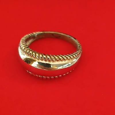 Vintage Gold-Tone Jewelry Lot – Rope Chain, Key Pendant, Band Ring & Geometric Clip-On Earrings