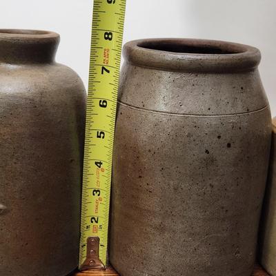 3 Vintage Stoneware Crocks 1 C & B England Decor