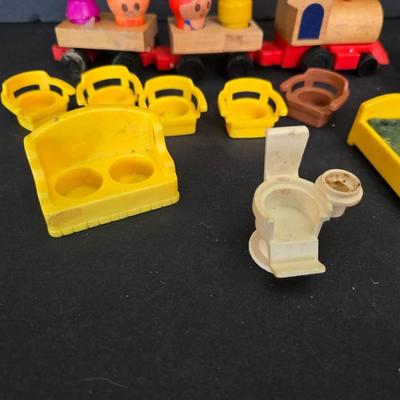 Vintage Fisher-Price Little People Mixed Lot – Furniture, Figures, Train & Accessories