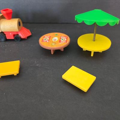 Vintage Fisher-Price Little People Mixed Lot – Furniture, Figures, Train & Accessories