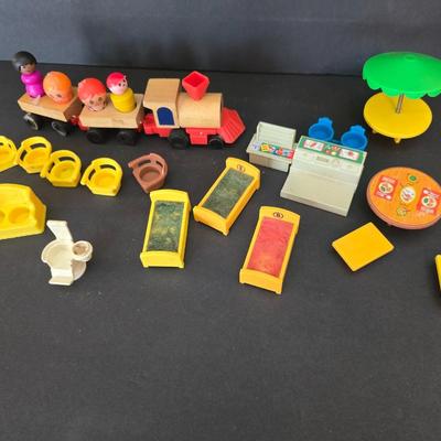 Vintage Fisher-Price Little People Mixed Lot – Furniture, Figures, Train & Accessories
