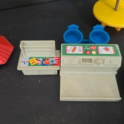 Vintage Fisher-Price Little People Mixed Lot – Furniture, Figures, Train & Accessories