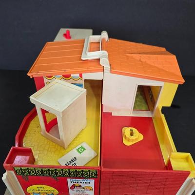 Vintage Fisher-Price Play Family Village #997 – Multi-Building Set with Accessories & Figures