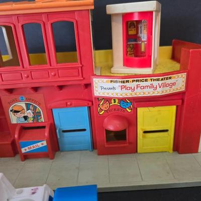 Vintage Fisher-Price Play Family Village #997 – Multi-Building Set with Accessories & Figures
