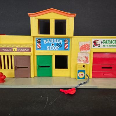 Vintage Fisher-Price Play Family Village #997 – Multi-Building Set with Accessories & Figures