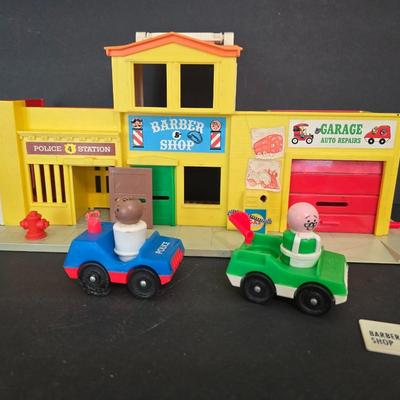Vintage Fisher-Price Play Family Village #997 – Multi-Building Set with Accessories & Figures