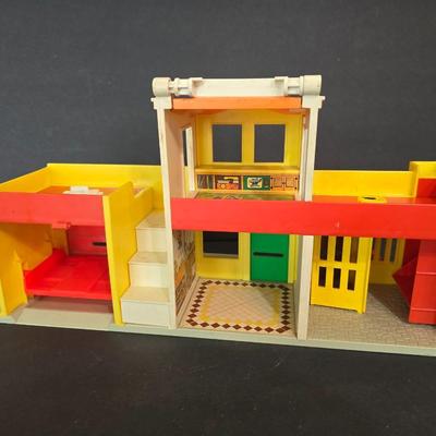 Vintage Fisher-Price Play Family Village #997 – Multi-Building Set with Accessories & Figures