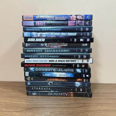 LOT 159D: DVD Collection: Matrix, Blade Runner, Serenity, Solaris & More