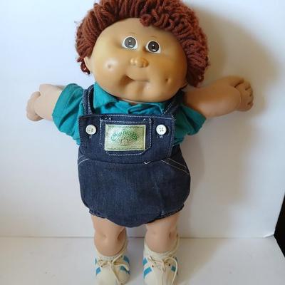 Vintage 1980s Cabbage Patch Kids Boy Doll – Coleco – Overalls Outfit – Signed Xavier Roberts