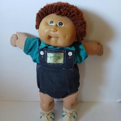 Vintage 1980s Cabbage Patch Kids Boy Doll – Coleco – Overalls Outfit – Signed Xavier Roberts