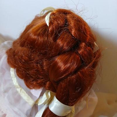 Vintage Cabbage Patch Kids Girl Doll – Red Hair, Blue Eyes – Green Signature – Coleco
