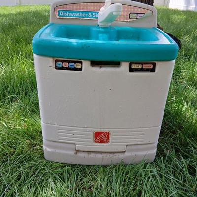Vintage Little Tikes & Step2 Pretend Play Kitchen Appliance Lot – Fridge, Stove, Sink/ Dishwasher, Ironing Board