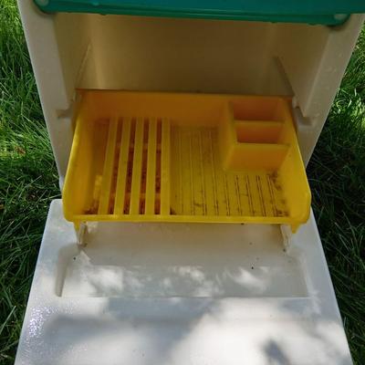 Vintage Little Tikes & Step2 Pretend Play Kitchen Appliance Lot – Fridge, Stove, Sink/ Dishwasher, Ironing Board