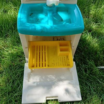 Vintage Little Tikes & Step2 Pretend Play Kitchen Appliance Lot – Fridge, Stove, Sink/ Dishwasher, Ironing Board