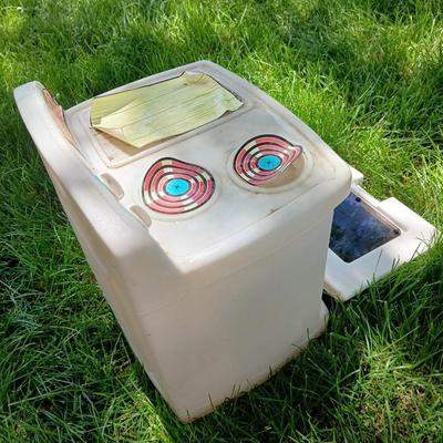 Vintage Little Tikes & Step2 Pretend Play Kitchen Appliance Lot – Fridge, Stove, Sink/ Dishwasher, Ironing Board