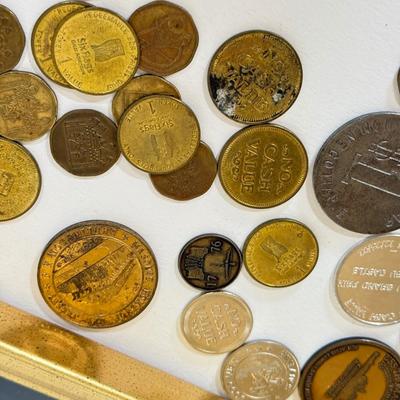 LOT 206H: Collection of Tokens & Coins