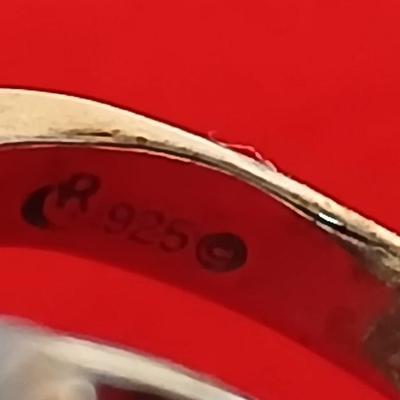 Carolyn Pollack Relios Sterling Silver Open Scroll double finger Ring – Crescent R Mark