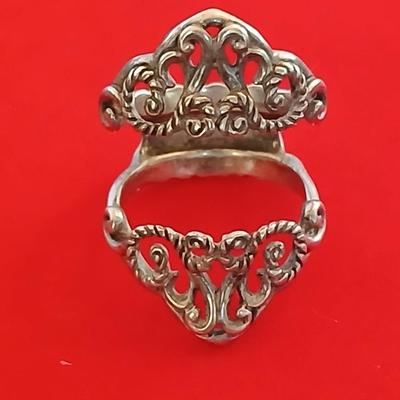 Carolyn Pollack Relios Sterling Silver Openwork Scroll Ring – Marked 925