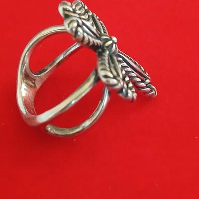 Carolyn Pollack Relios Sterling Silver Cross Ring – Rope Design Size 5