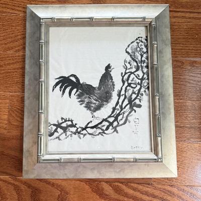LOT 208L: Two Framed Ink Drawings