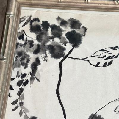 LOT 208L: Two Framed Ink Drawings