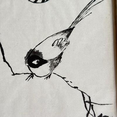 LOT 208L: Two Framed Ink Drawings