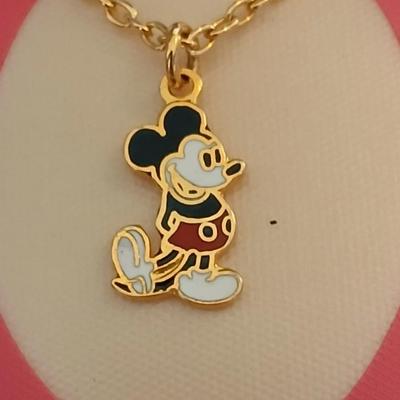 Vintage Disney Mickey Mouse Watch & Necklace Set